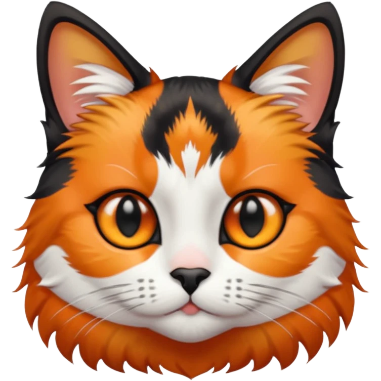Calico cat with more black emoji