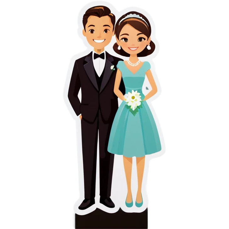 smiling couple in formal attire emoji