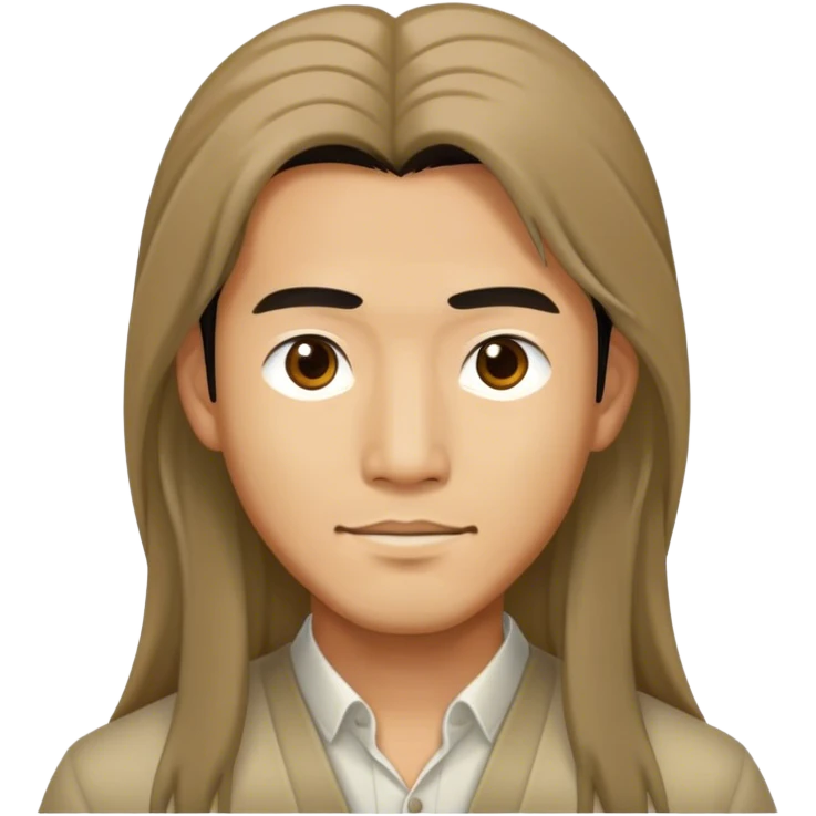asian Man with long hair emoji