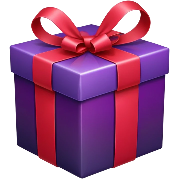  gift box Dark purple gradient to red emoji