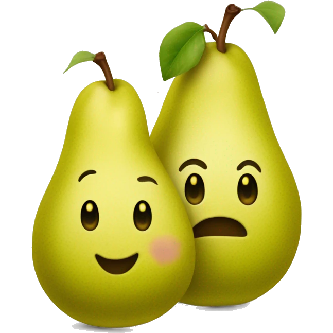 Une poire coupée en deux emoji