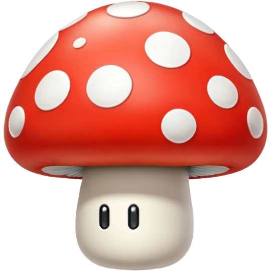 Super Mario red mushroom with white spots emoji