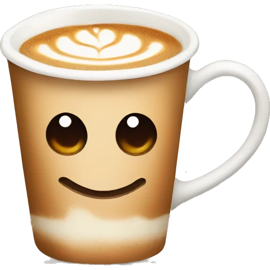 coffee with latte art emoji