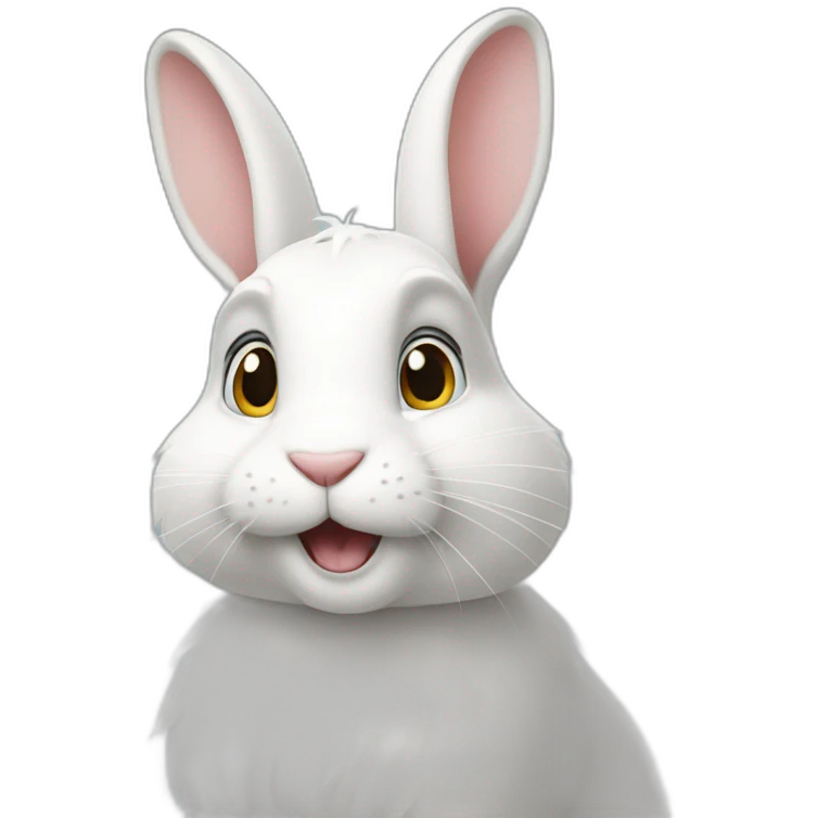 The White Rabbit from the cartoon secrets of pets emoji