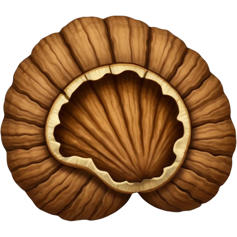 walnut with shall emoji