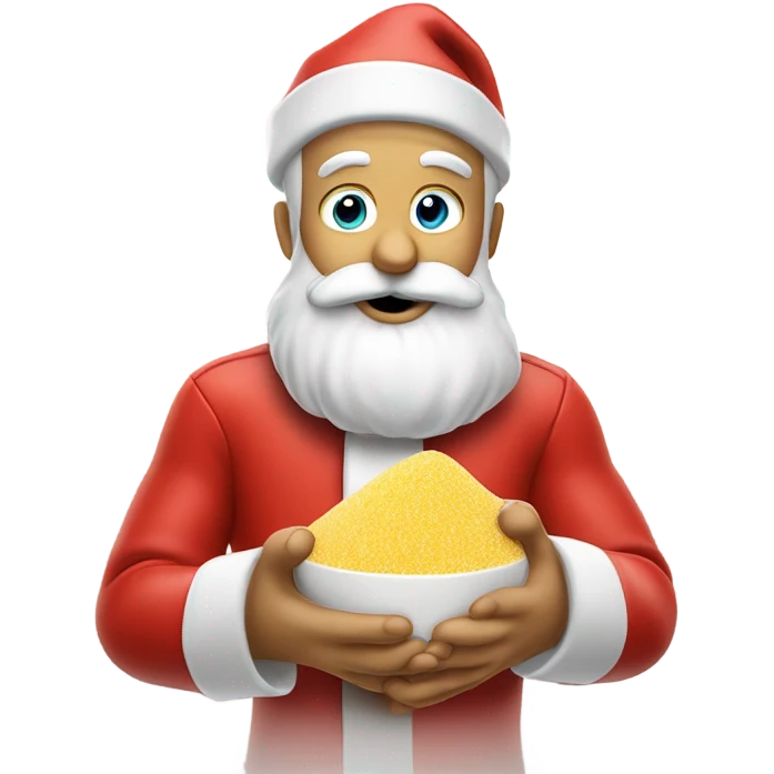 Santa sniffing sugar emoji