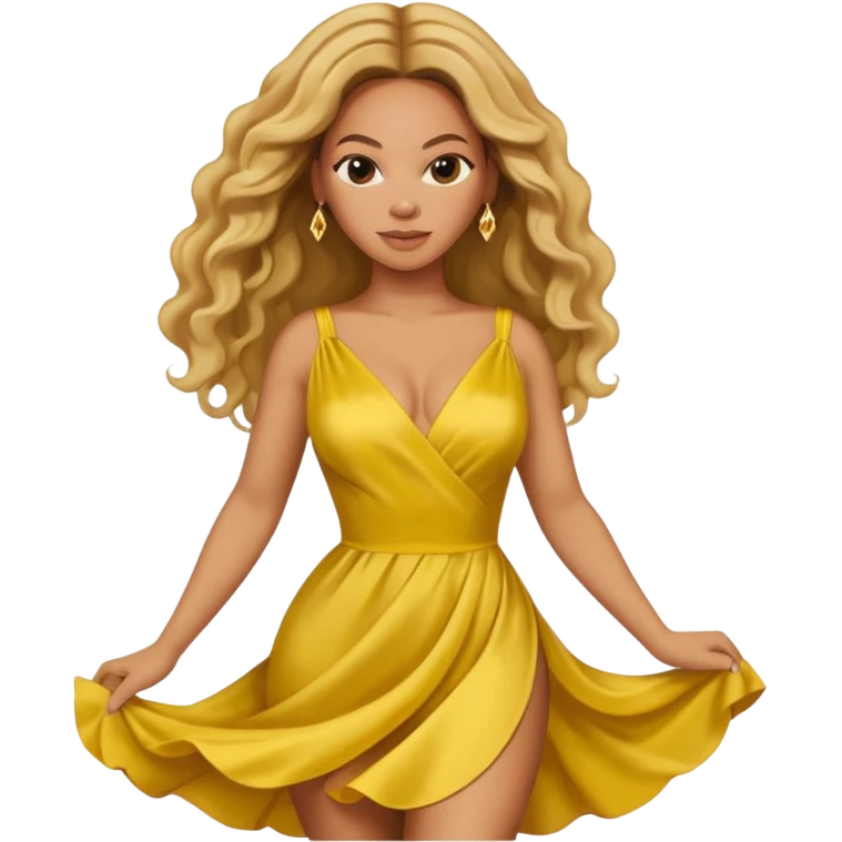 Beyonce with yellow outfit emoji