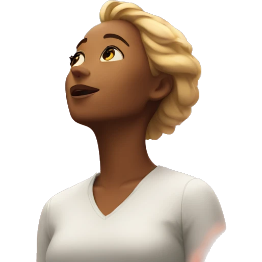 woman looking up in the sky emoji