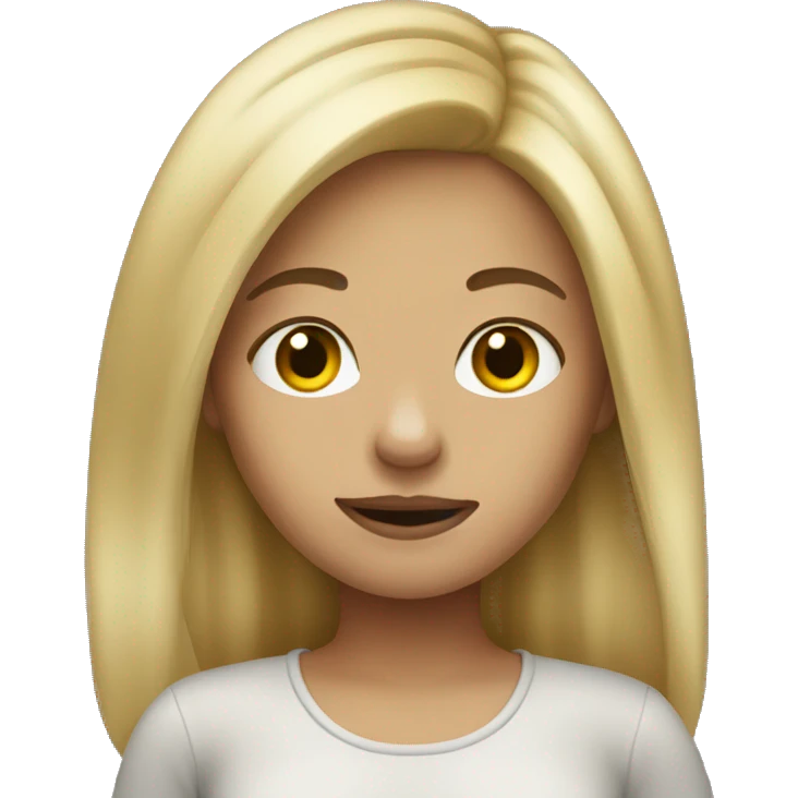 Dirty blond girl emoji