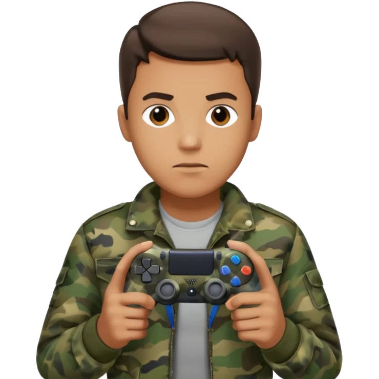  homme-avec-manette-ps4-camouflage (not human) emoji