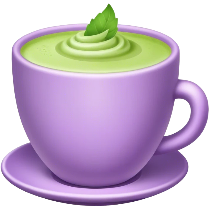 light purple matcha cup emoji