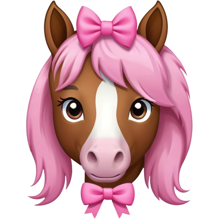 Horse with pink bow emoji
