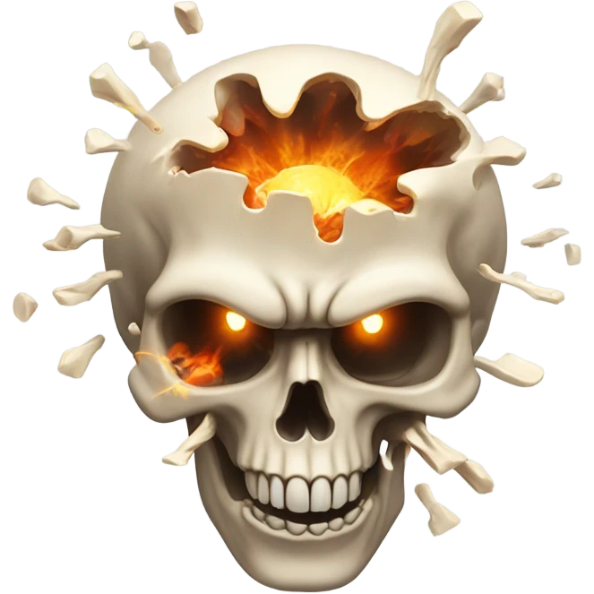 mindblown skull emoji