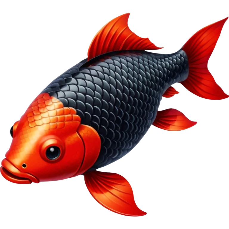 black red Koi fish emoji