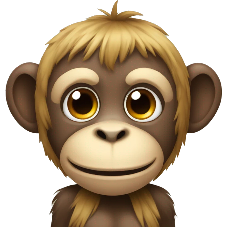 monkey with a cute bow emoji