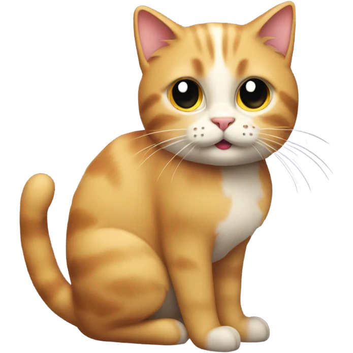 Cat with a butt facing emoji