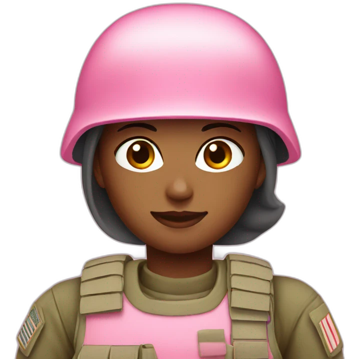 Solider pink women halfbody emoji