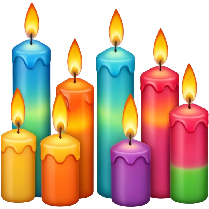 colorful candles emoji