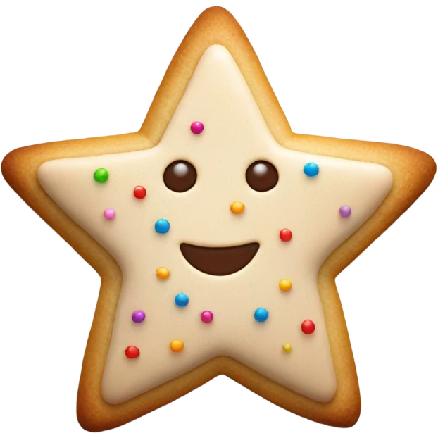 Star sugar cookie emoji