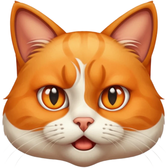 Shocked and disgusted cat  emoji