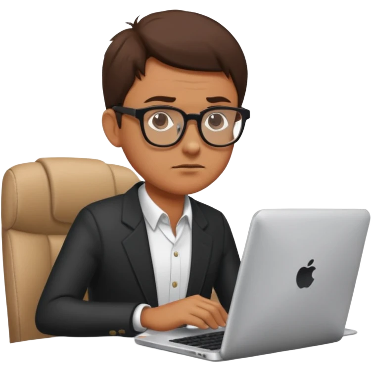 Tubarão ditando computador emoji