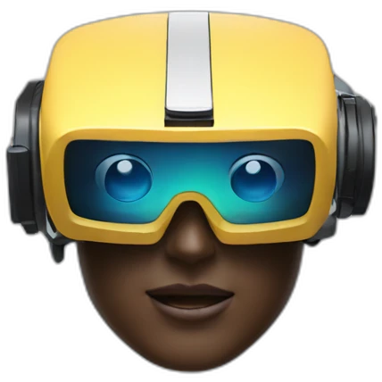 Vr headset on a head emoji