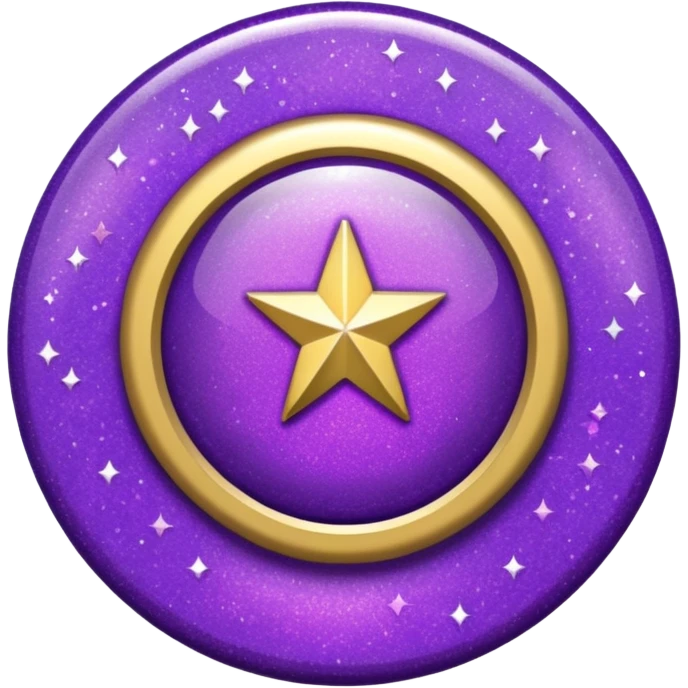 patente militar baixa roxa com glitter emoji