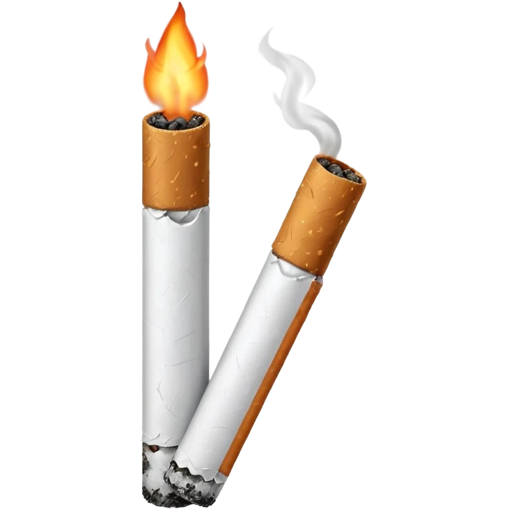 White background, cigarette emoji