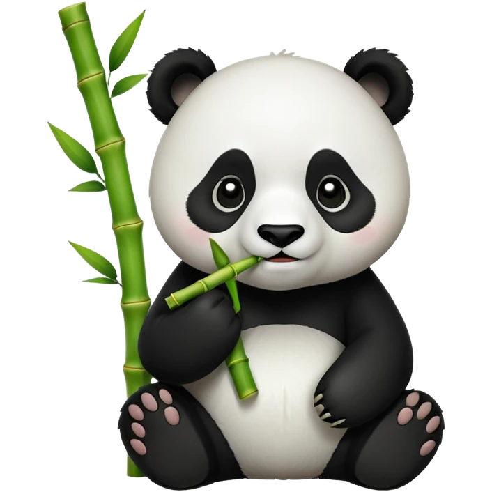 Panda eating bamboo emoji