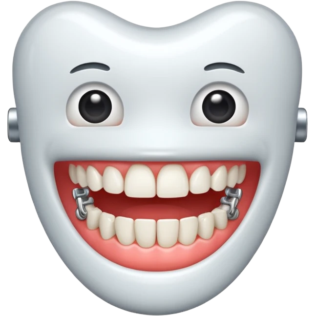 teeth with braces on emoji
