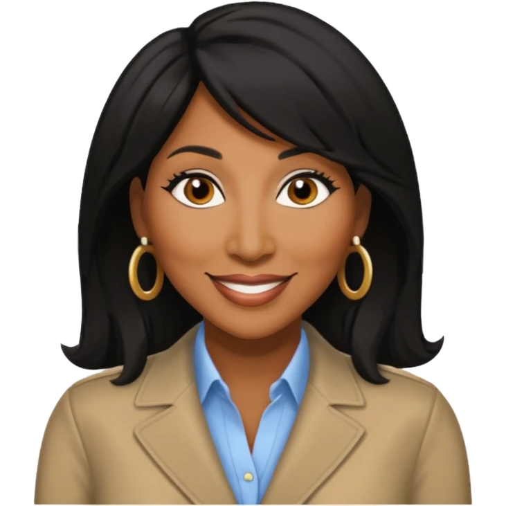 Towanda Braxton with black hair emoji