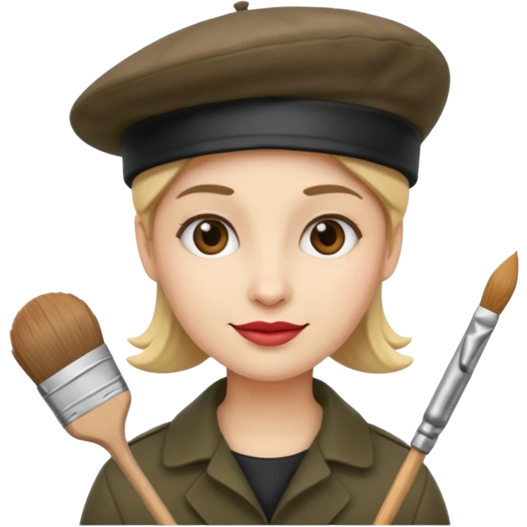 artistic director emoji with a beret and paintbrush emoji