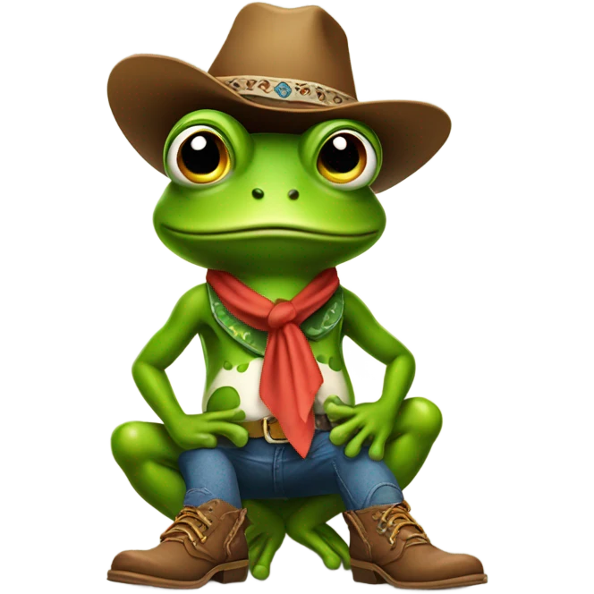 Cowboy frog emoji