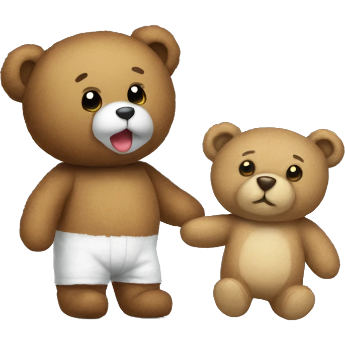 teddy bear doing another teddy bear emoji