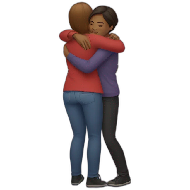 Lesbian Hug emoji