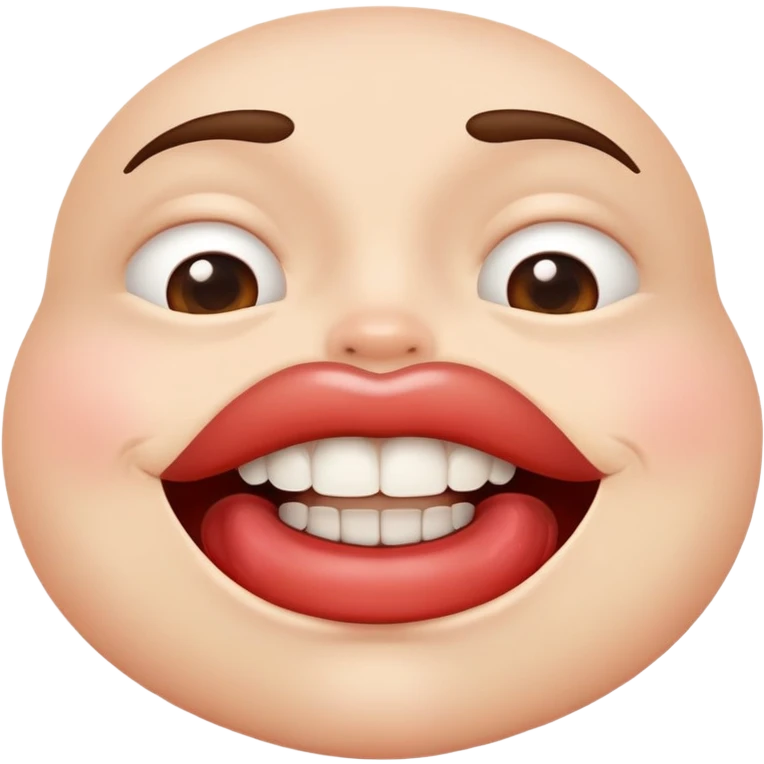 Lip bite emoji