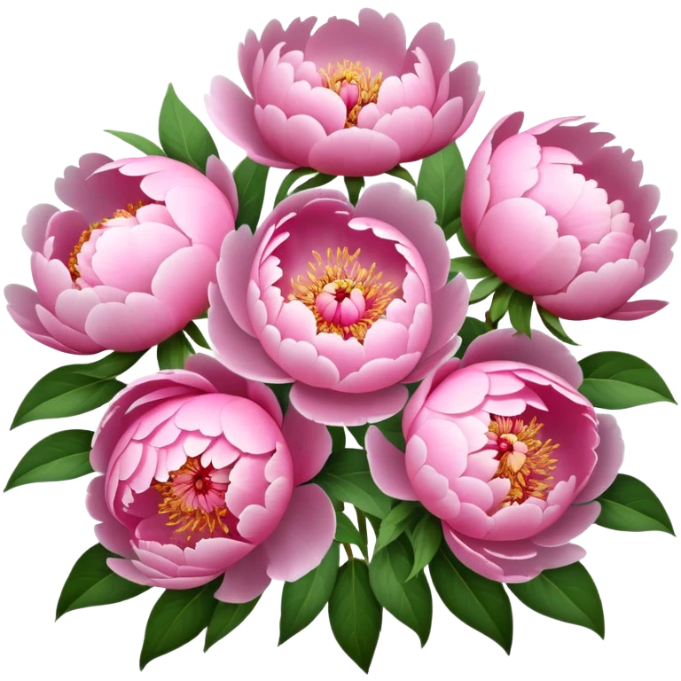 Bouquet of pink peonies emoji