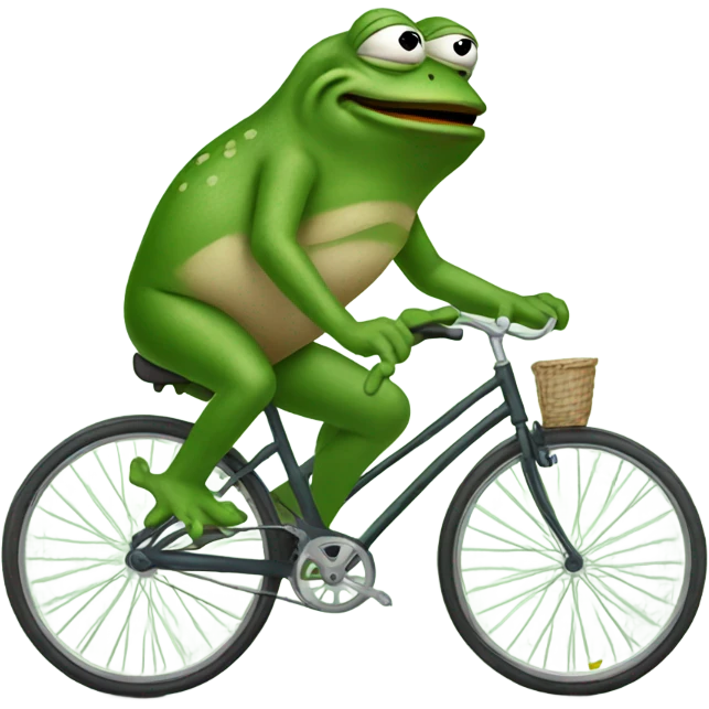 Pepe riding a bike emoji