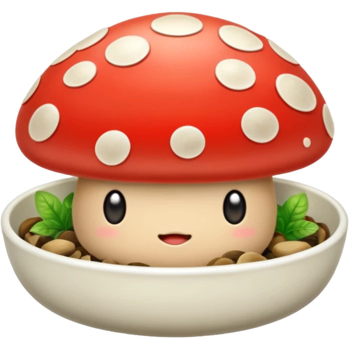 mushroom dish emoji