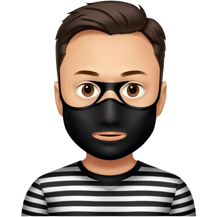 Elon Musk looking like a robber emoji