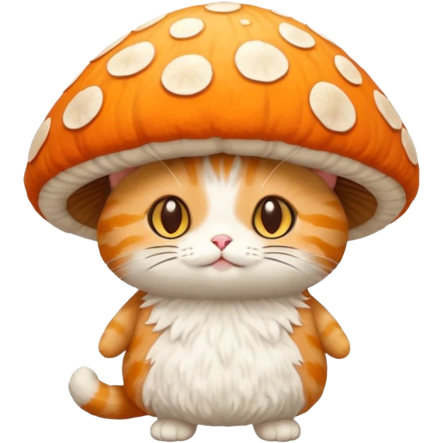 Cat in mushroom costume emoji