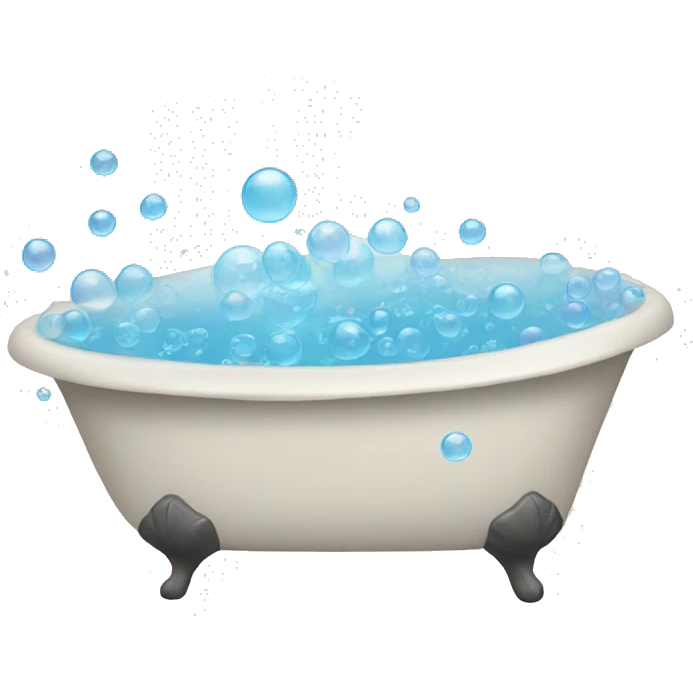 bath tub filled with bubbles emoji