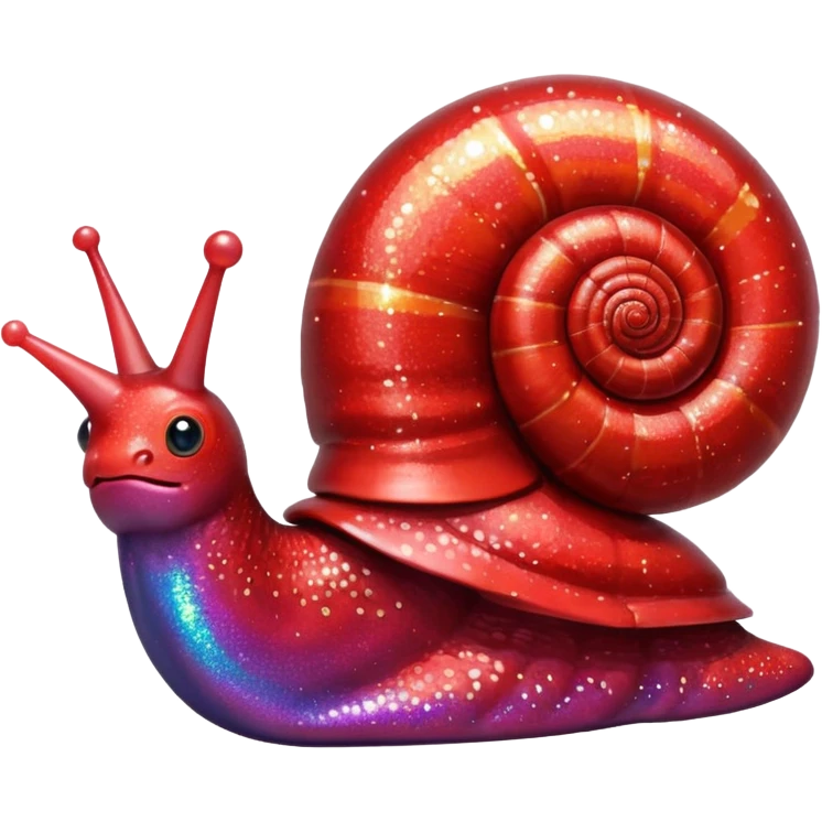 red glitter snail emoji