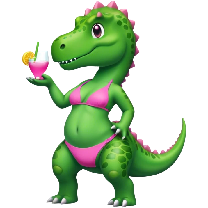 Dinosaur in a bikini  emoji