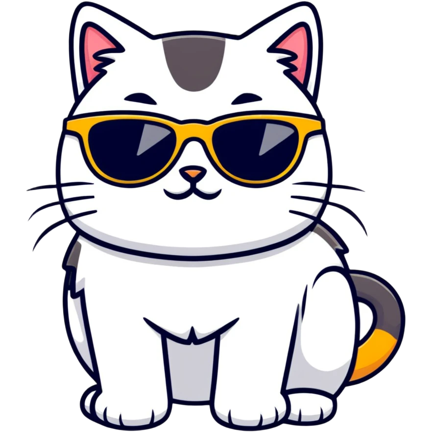 Cat with sunglasses emoji
