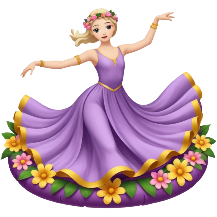 dancer on flower float emoji