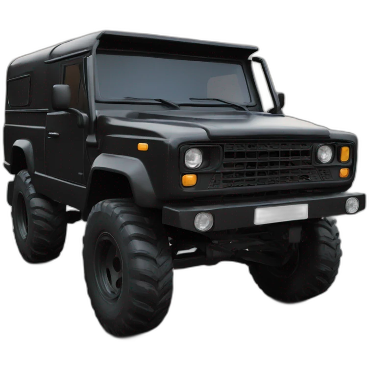 camioneta color negro 4x4 emoji