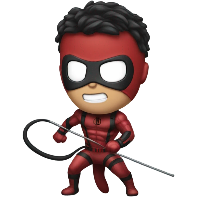 Daredevil marvel with whip  emoji
