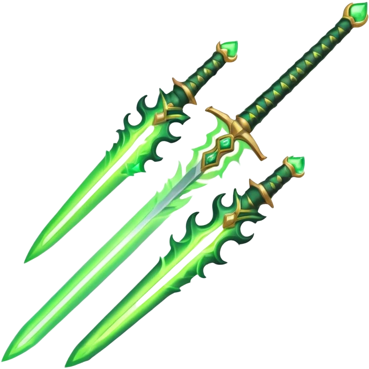 green flame sword emoji