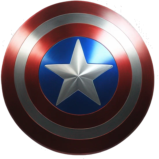 captain america shield with META logo replacing the star  emoji
